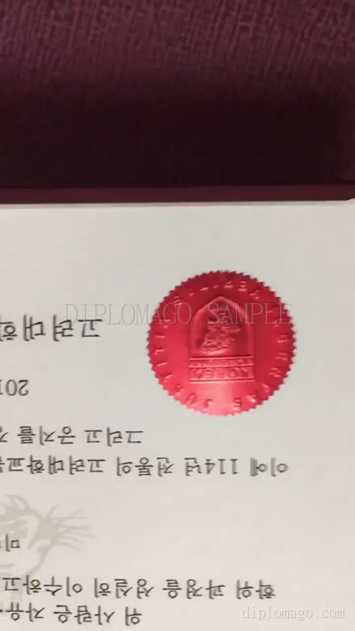 美国院校证书红章近景短视频缩略图，展示地区样本制作细节