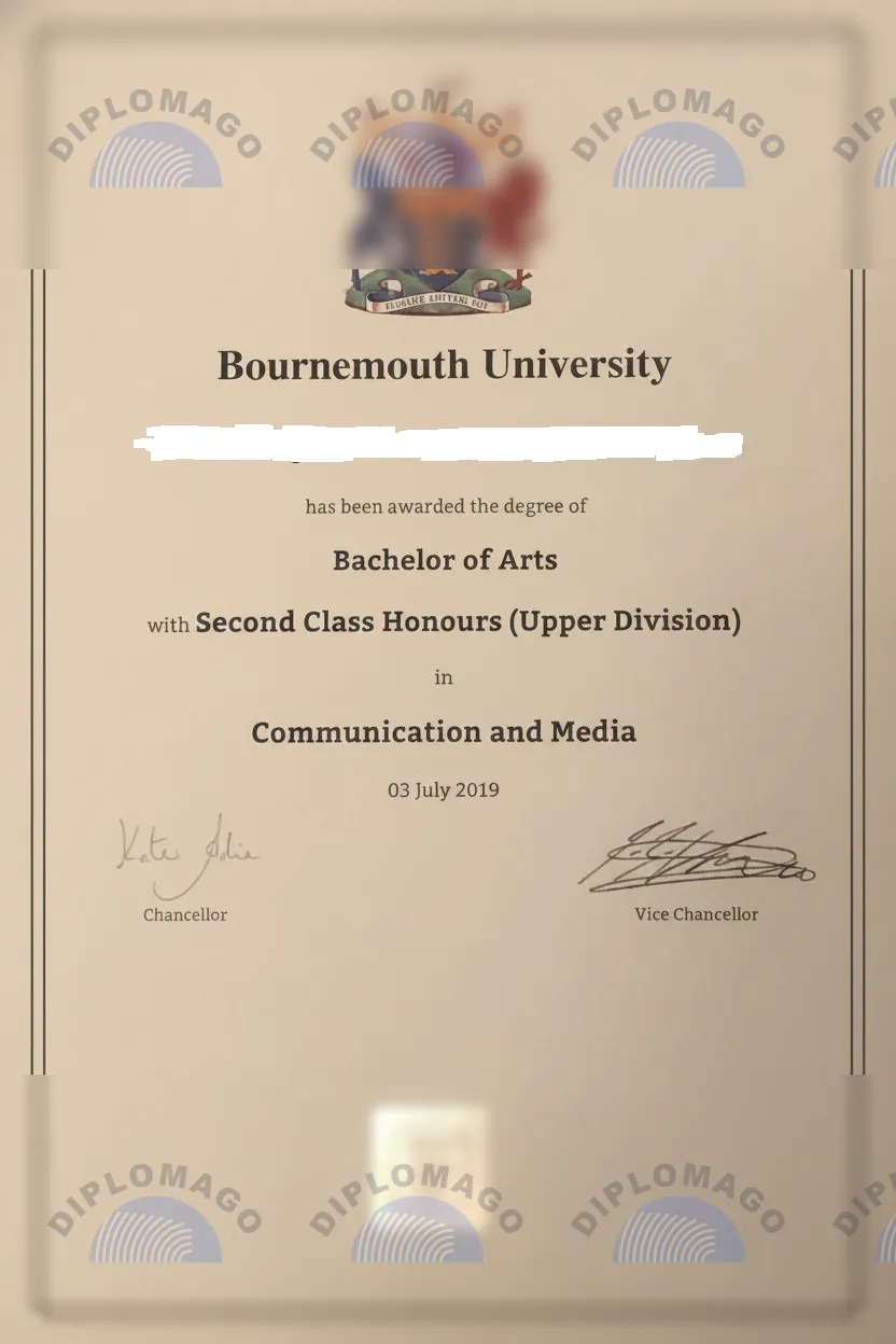 英国伯恩茅斯大学文凭