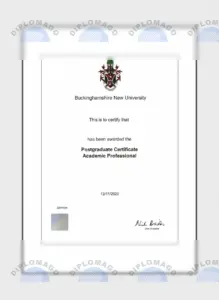 英国白金汉郡新大学证书