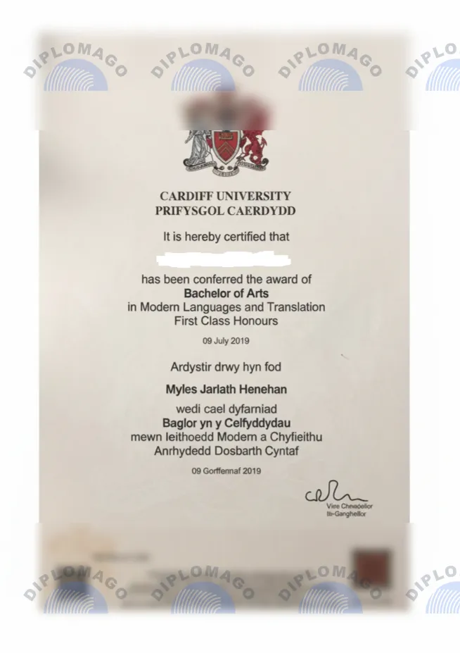 英国卡迪夫大学证书
