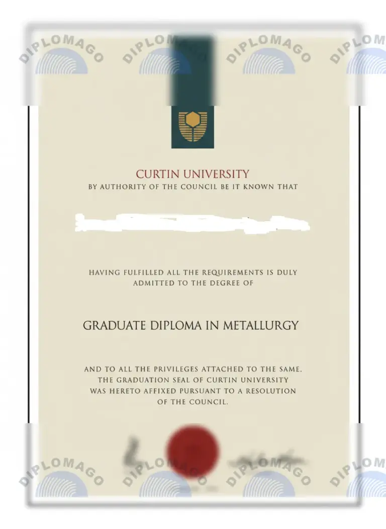 澳大利亚科廷大学证书