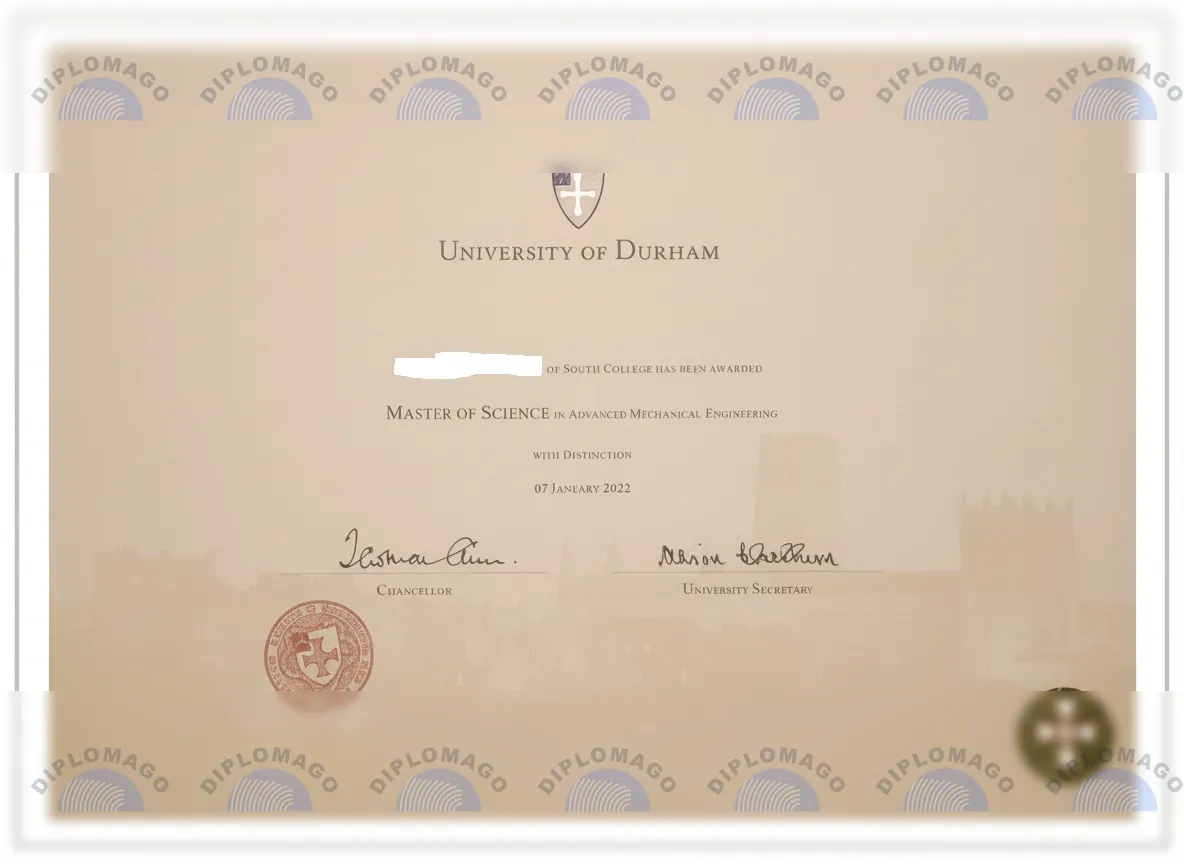 英国杜伦大学证书