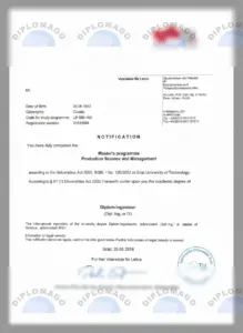 格拉茨工业大学毕业证书
