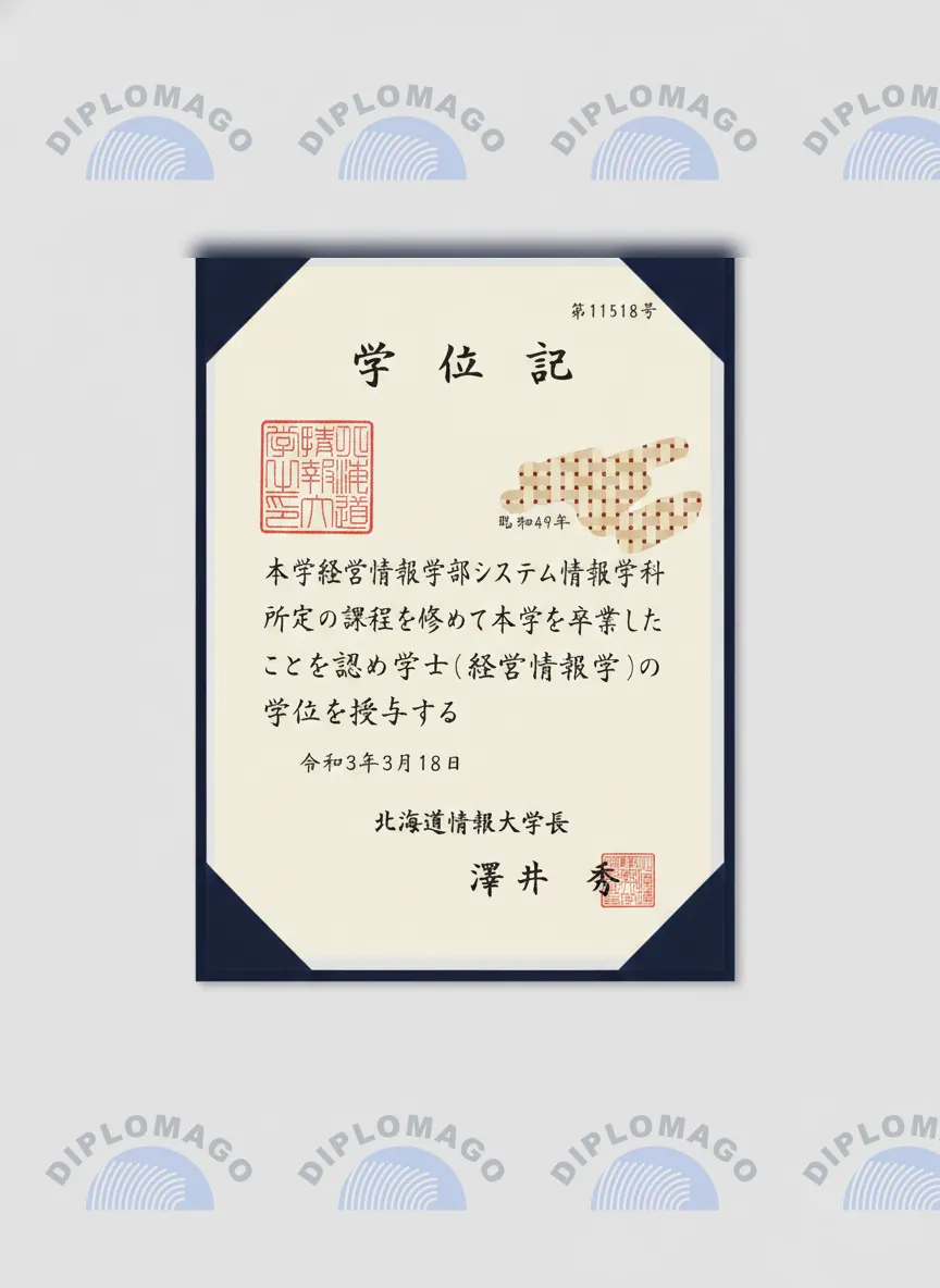 日本北海道信息大学文凭1