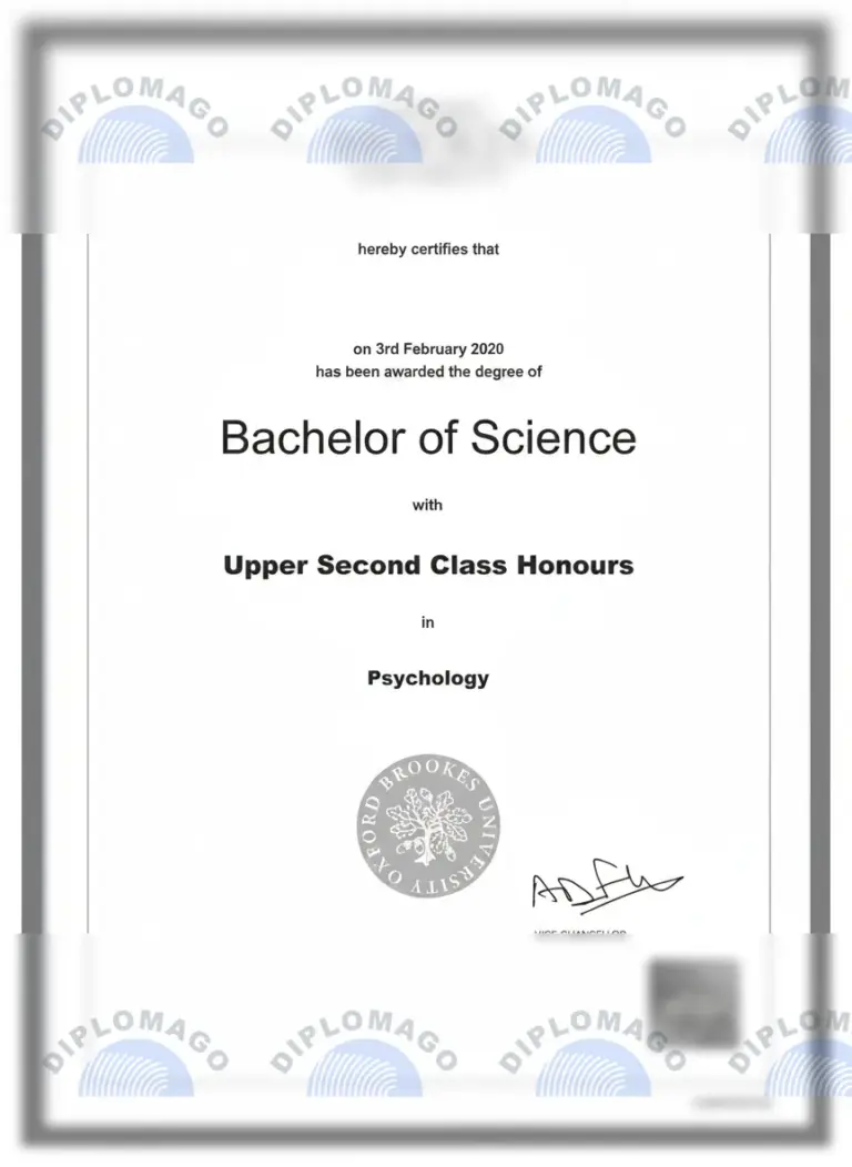 英国牛津布鲁克斯大学证书