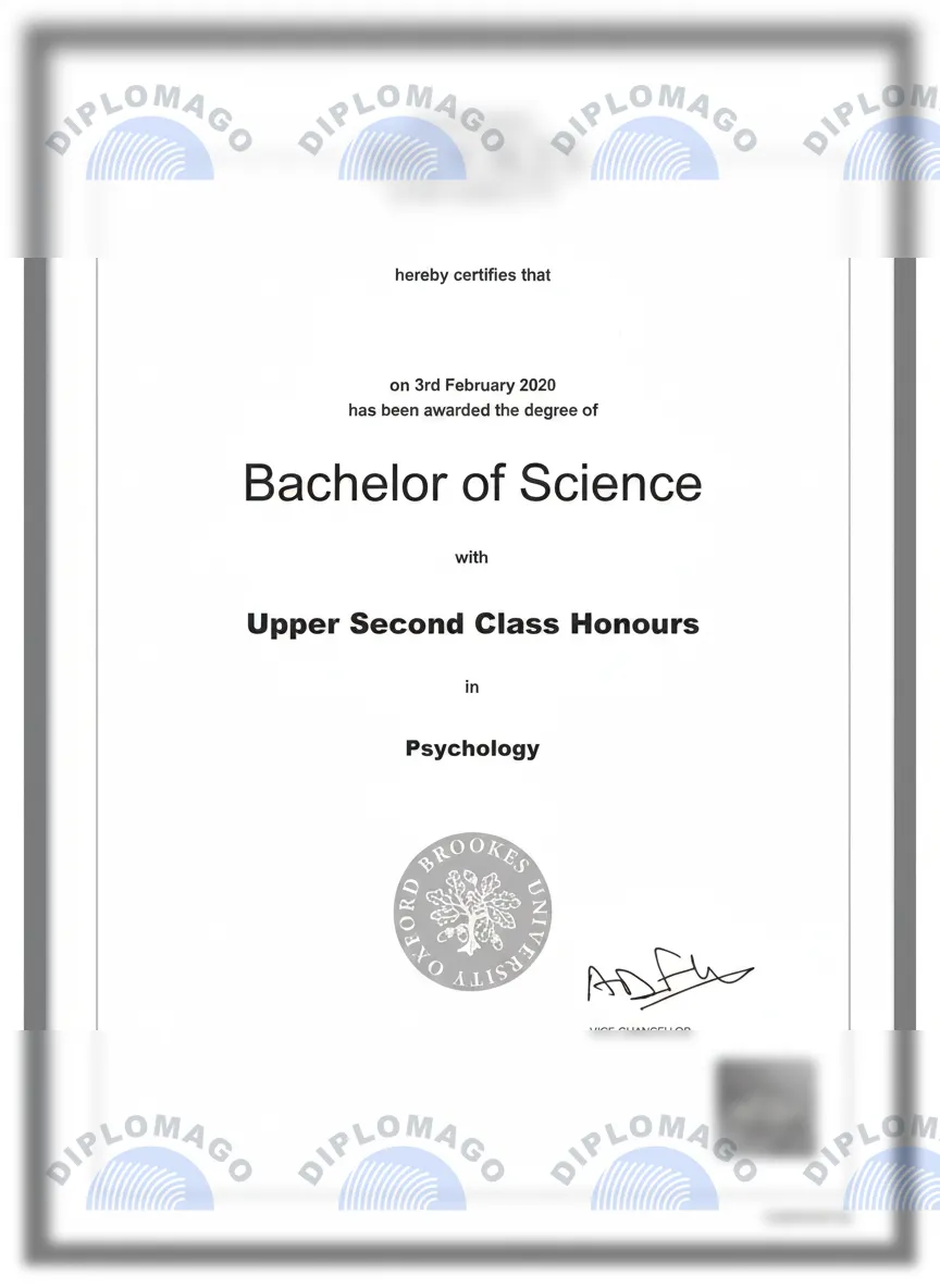 英国牛津布鲁克斯大学证书