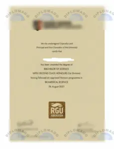 罗伯特戈登大学文凭毕业证
