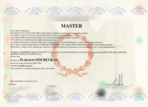 蒙彼利埃第三大学毕业证文凭学位证书历年参考模板制作样式