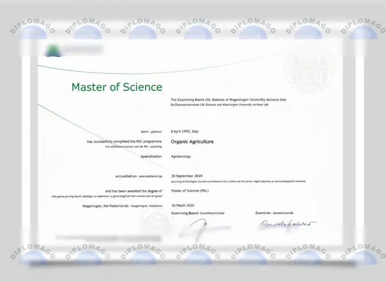 瓦赫宁根大学与研究中心毕业证文凭学位证书历年参考模板制作样式