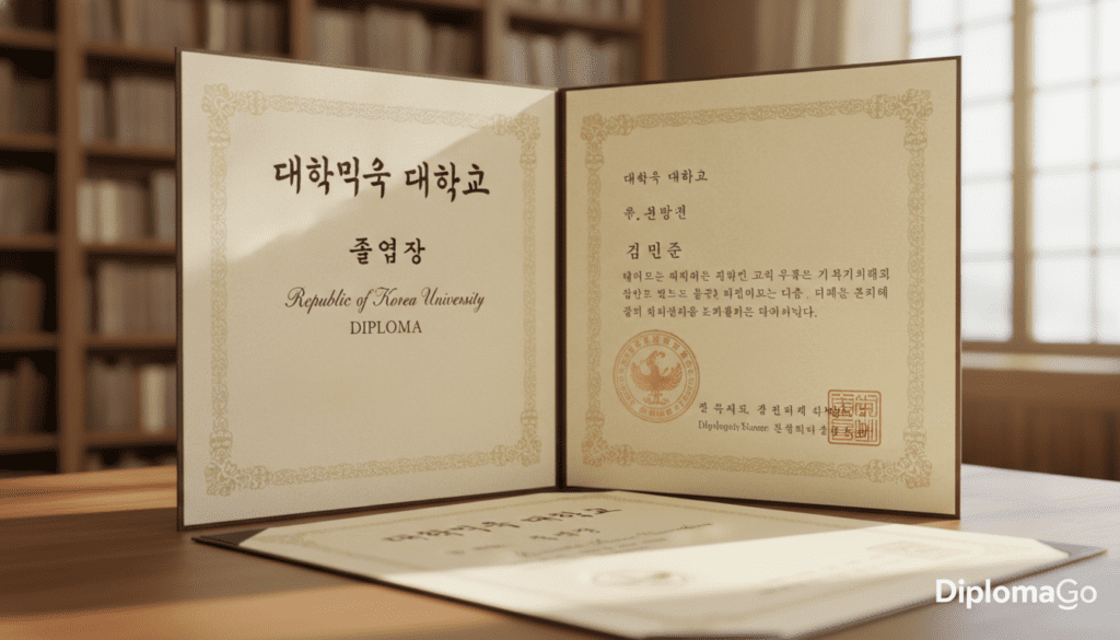 韩国大学证书模板
