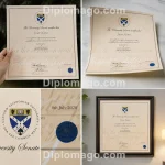 格拉斯哥卡利多尼亚大学Glasgow Caledonian University证书制作实拍照片，真实拍摄成品案例细节展示，历届历年新版老版证书样本